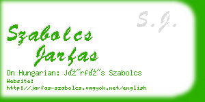 szabolcs jarfas business card